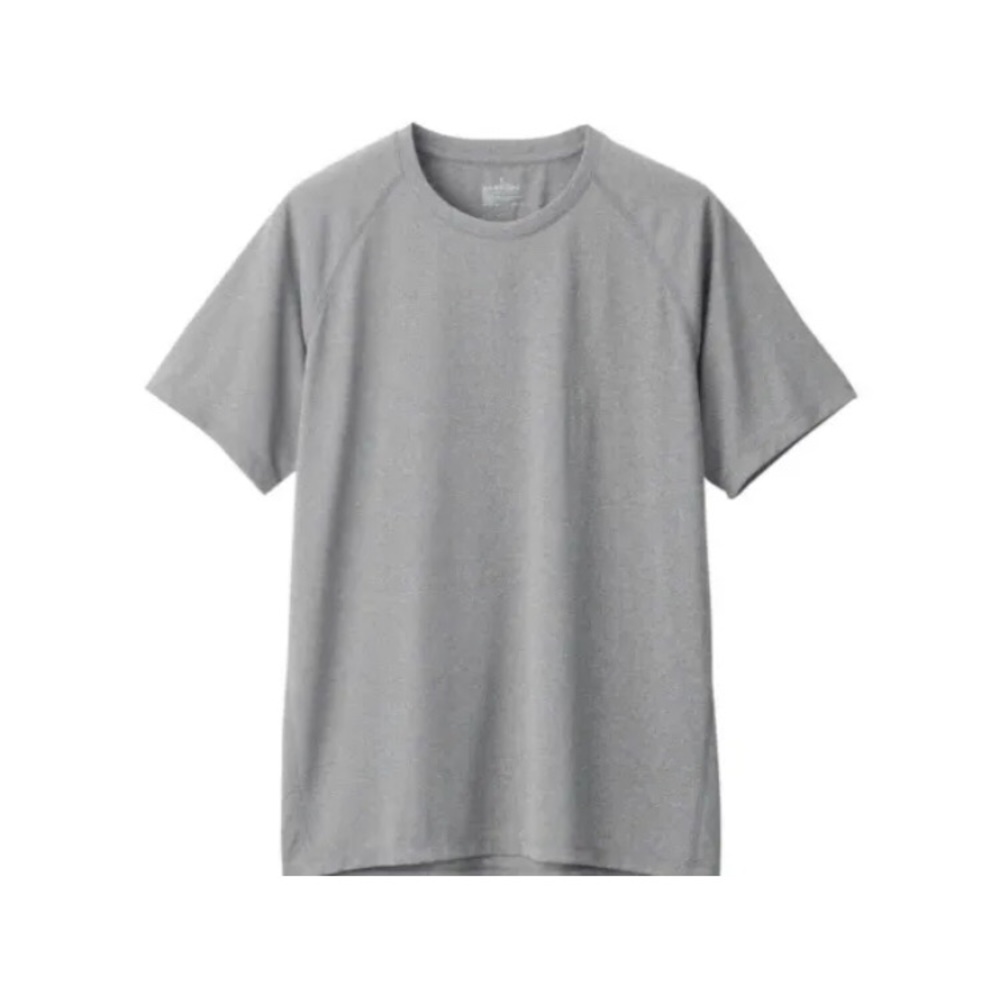 MUJI Men's Sweat Absorbent & Quick Drying UV Cut Short Sleeve T-shirt, Gray, S